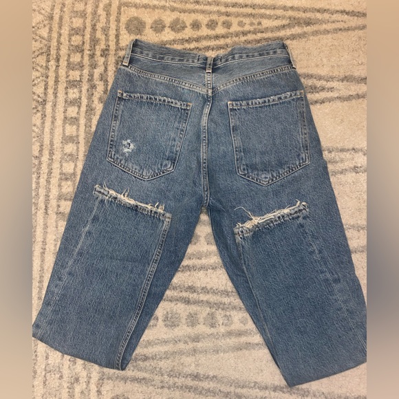 AGOLDE Riley High Rise Straight Crop in Frequency Jeans Size 25 - Picture 9 of 10